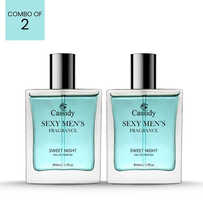 CASSIDY Sexy Mens Sweet Night Eau de Parfum, 50ml (Pack of 2)