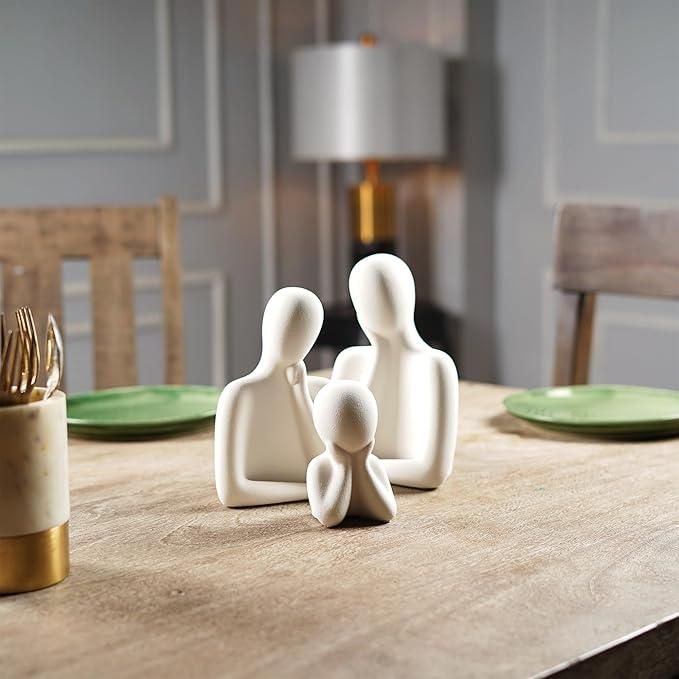 White ceramic Couple Family (Set of 3)