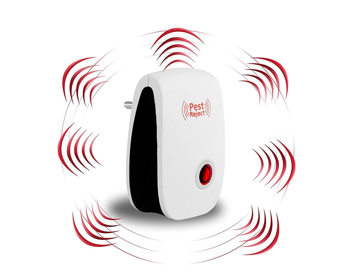 Ultrasonic Pest Repeller Machine for Mosquito Rats Cockroach Home Plug in Electric Pest Repellent Pest Control Reject Aid (Red)