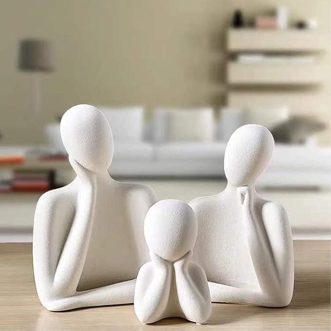 White ceramic Couple Family (Set of 3)